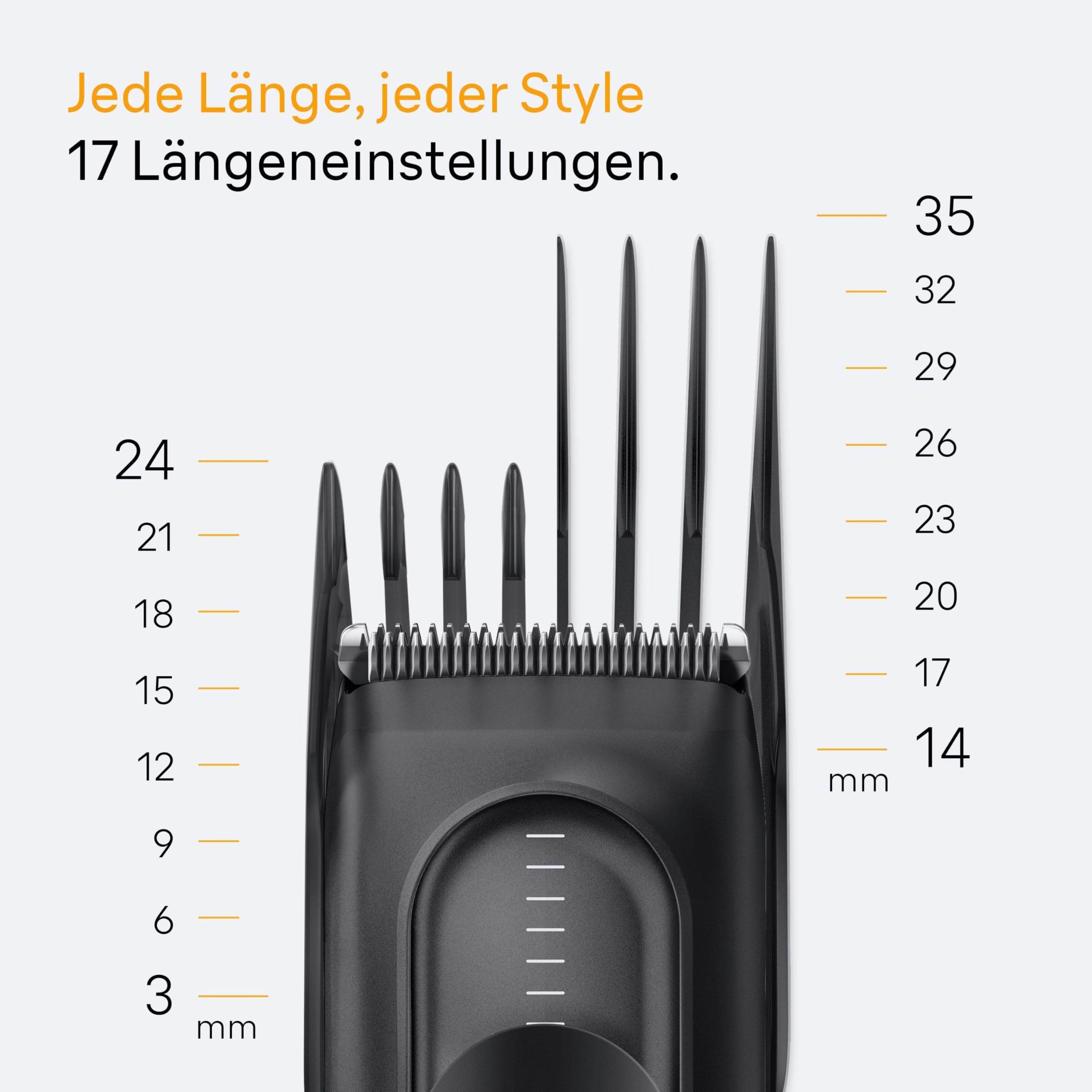 Haarschneider Series 5, Haarschneidemaschine und Rasierapparat für Herren, Haartrimmer mit Ultrascharfe Klingen, HC5530, Schwarz