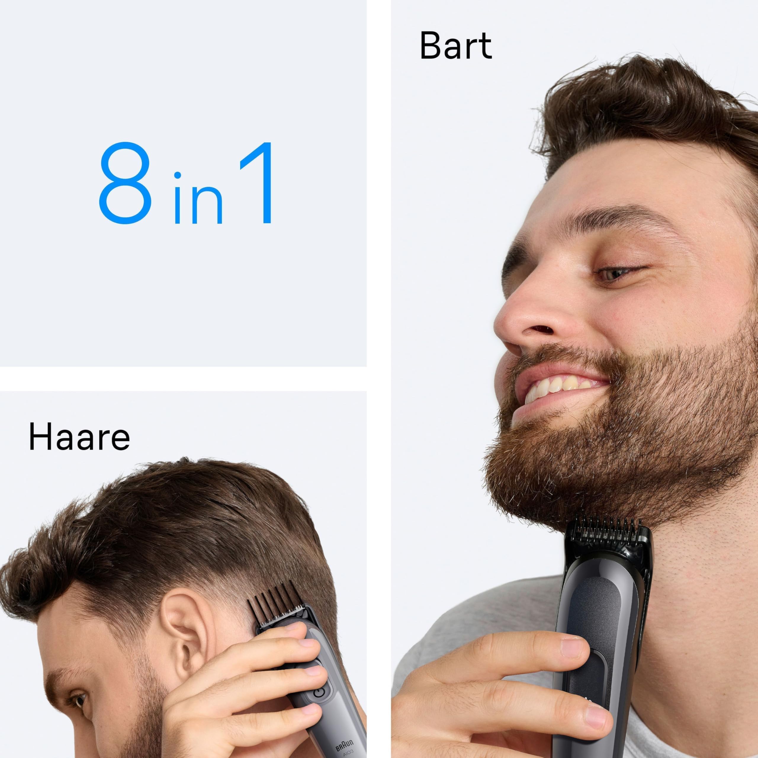 All-in-One Trimmer-Set 3, 8-in-1 Multigroom, Barttrimmer, AIO3540, Grau