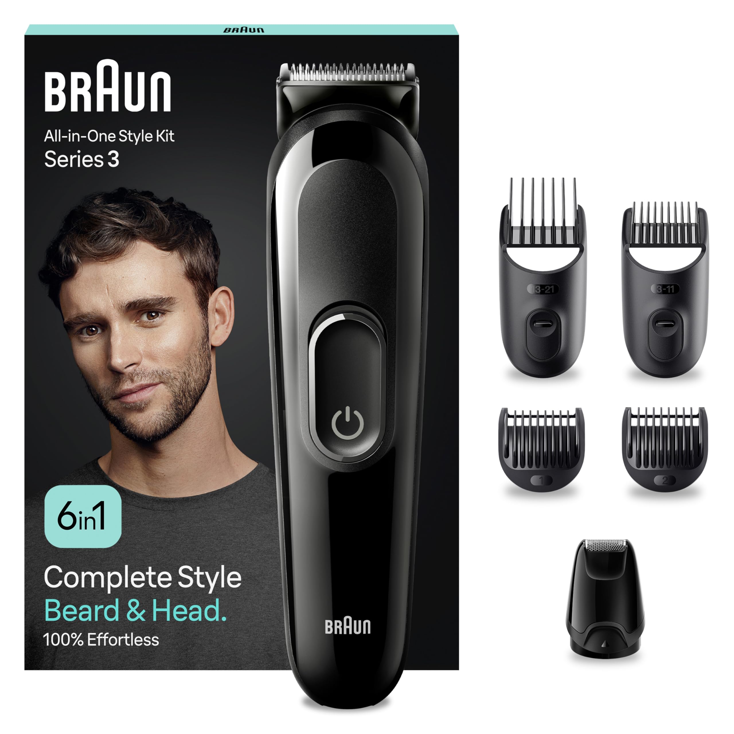 All-In-One Trimmer-Set 3, 6-in-1 Multigroom, Barttrimmer, MGK3420, Schwarz