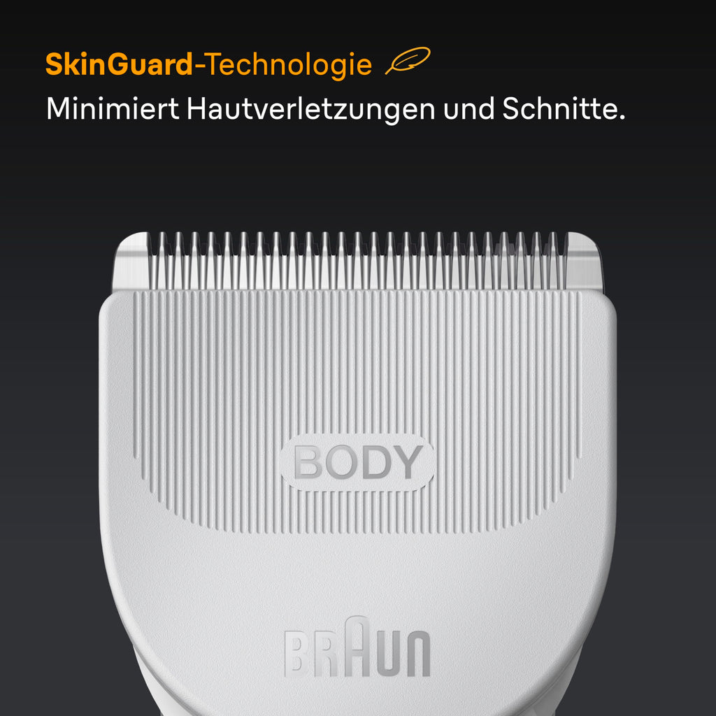 Bodygroomer Series 5, Elektrischer Körperrasierer Herren mit 2 Zubehörteile, BG5500, Grau