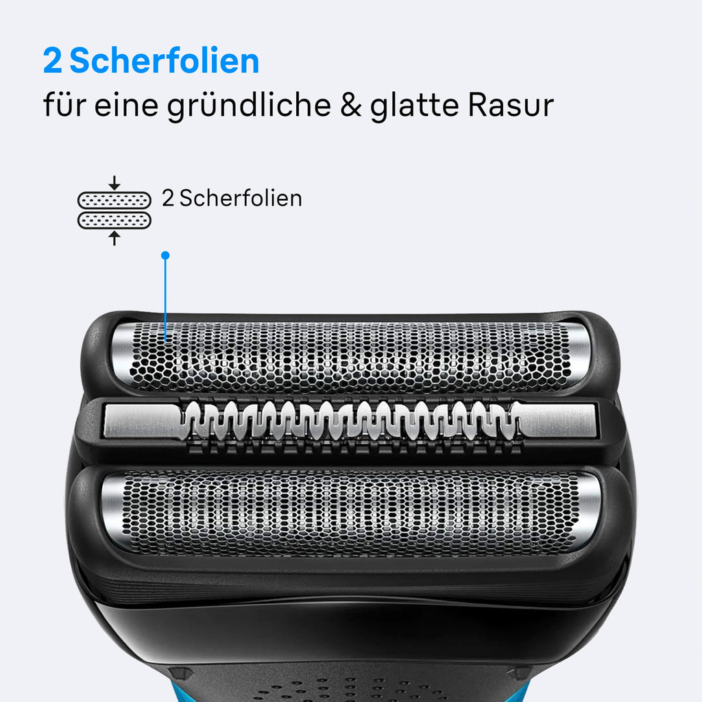 Series 3 Elektrorasierer Herren – Rasierapparat mit 3 Flexiblen Klingen – 300s, Grau