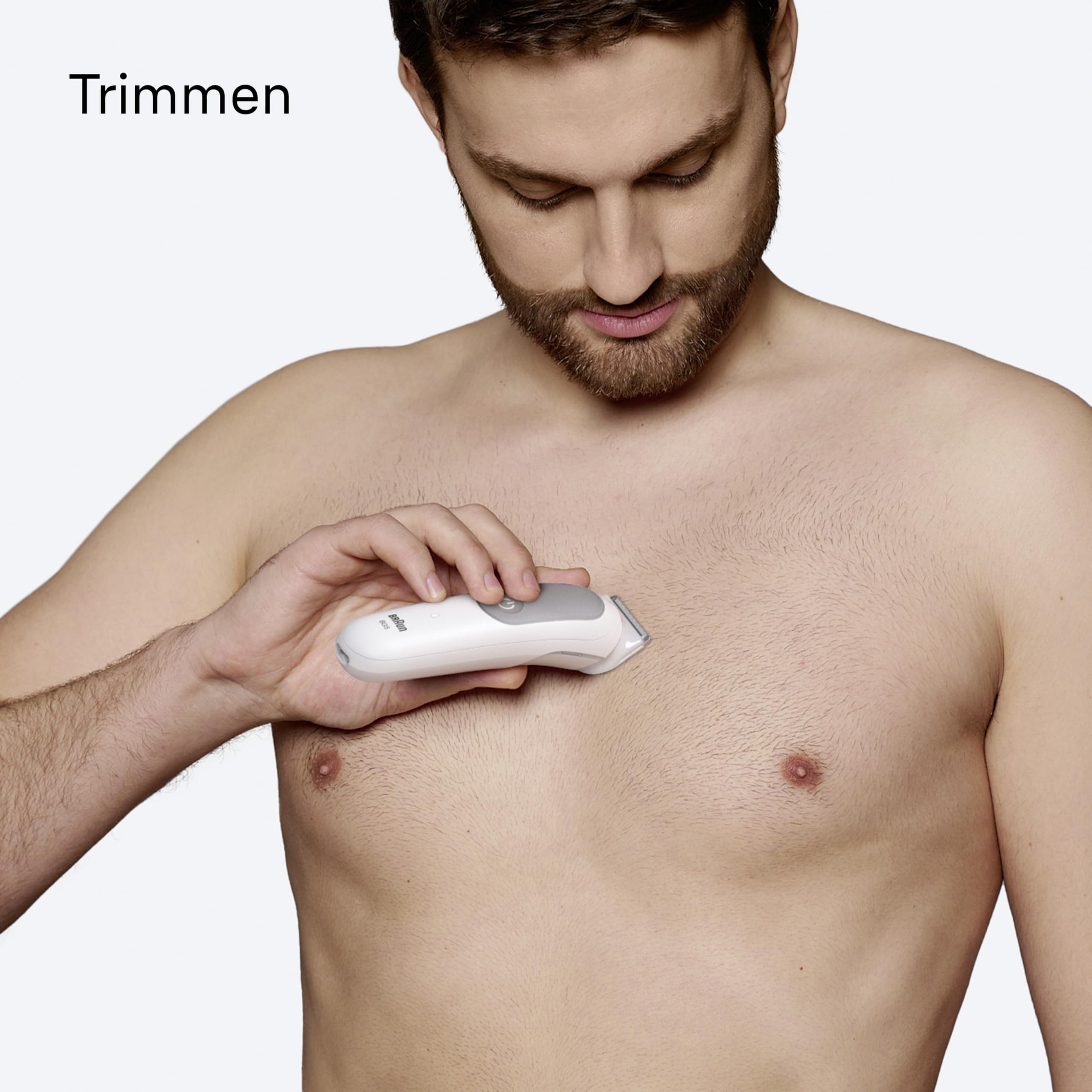 Bodygroomer Series 5, Elektrischer Körperrasierer Herren mit 2 Zubehörteile, BG5500, Grau