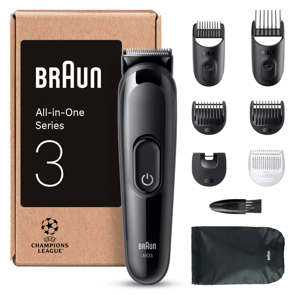 All-In-One Trimmer-Set 3, 6-in-1 Multigroom, Barttrimmer, MGK3420, Schwarz