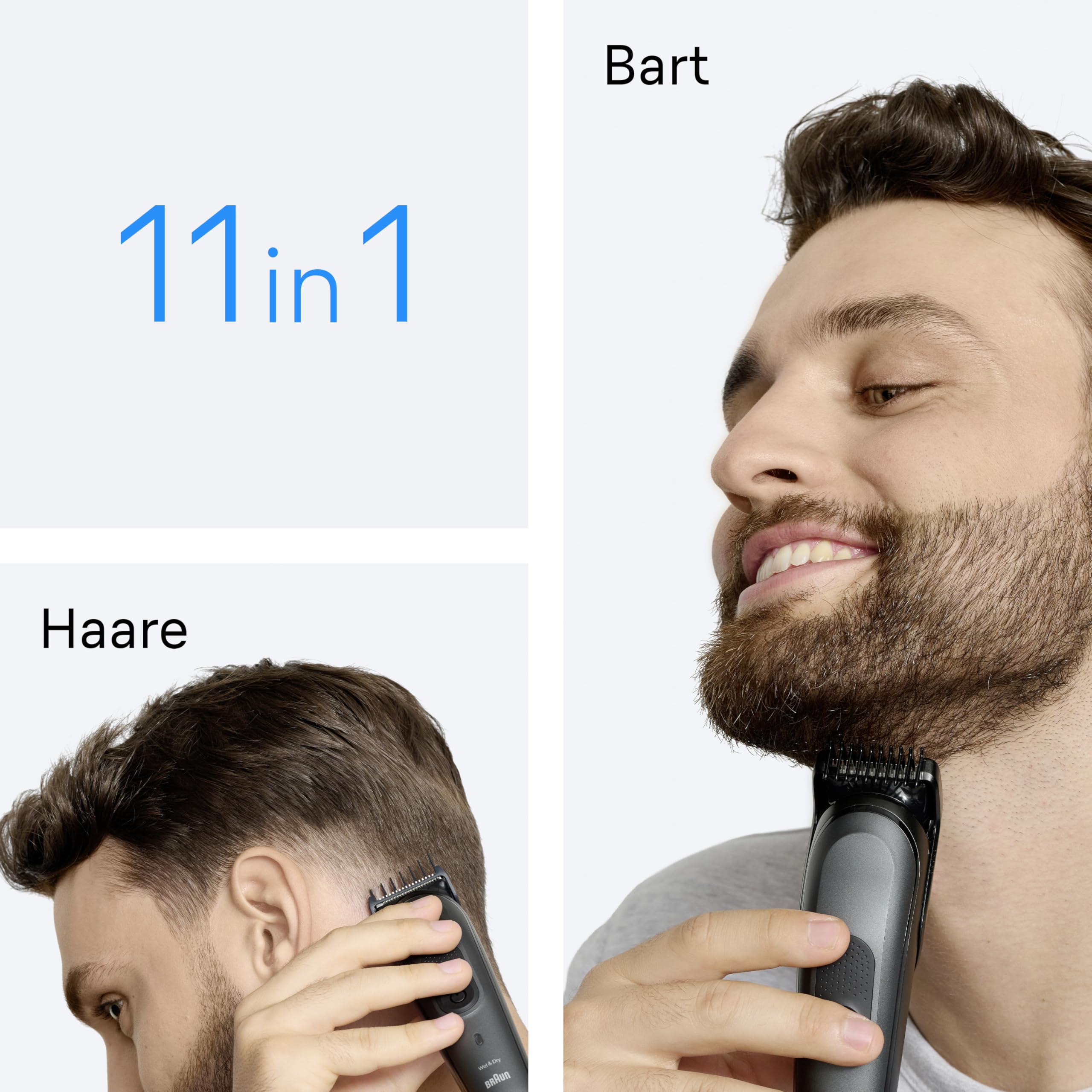 All-in-One Trimmer-Set 3, 11-in-1 Multigroom, Barttrimmer, Nasenhaartrimmer, AIO3565, Grau
