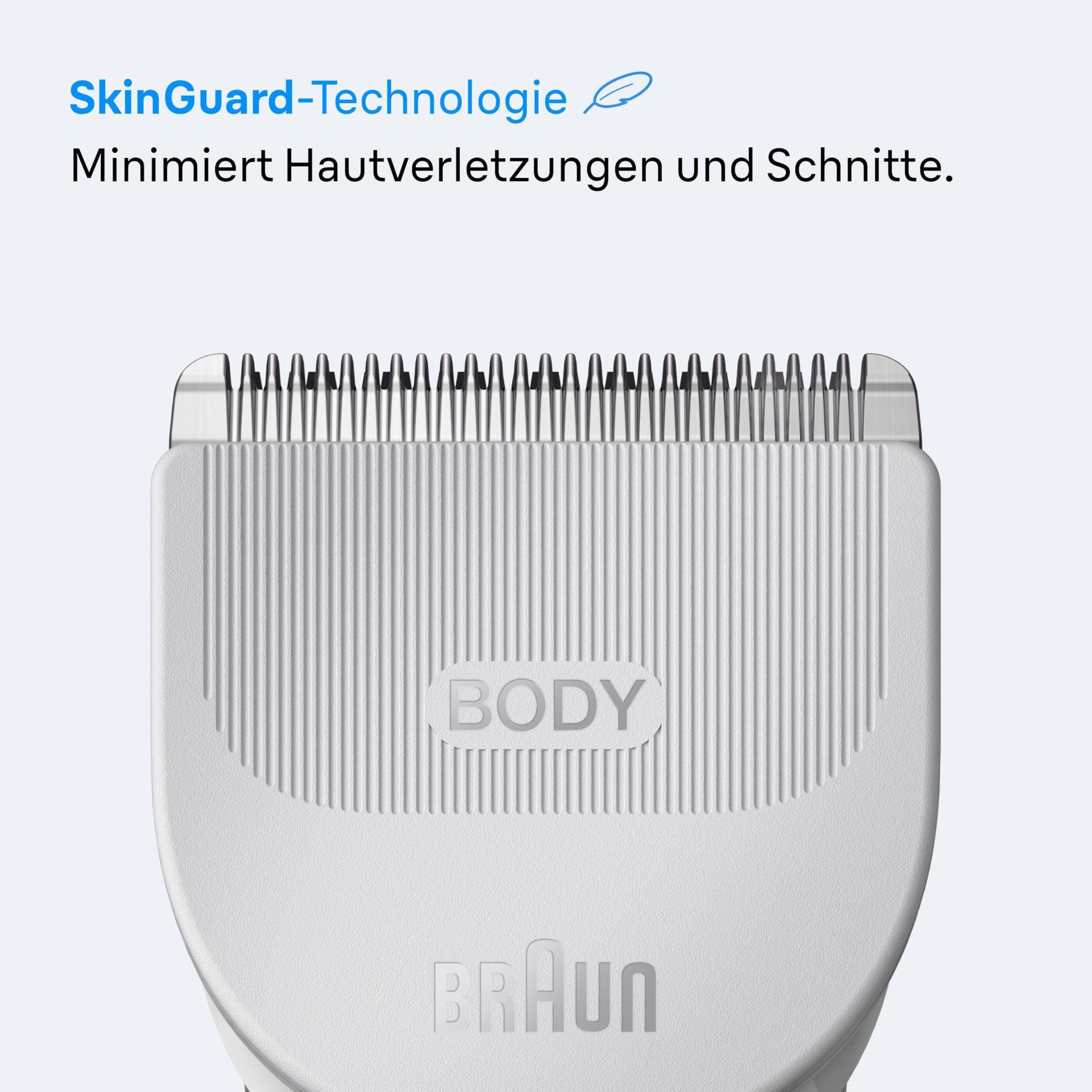 Bodygroomer Series 3, Elektrischer Körperrasierer Herren mit 3 Zubehörteile, BG3530, Grau