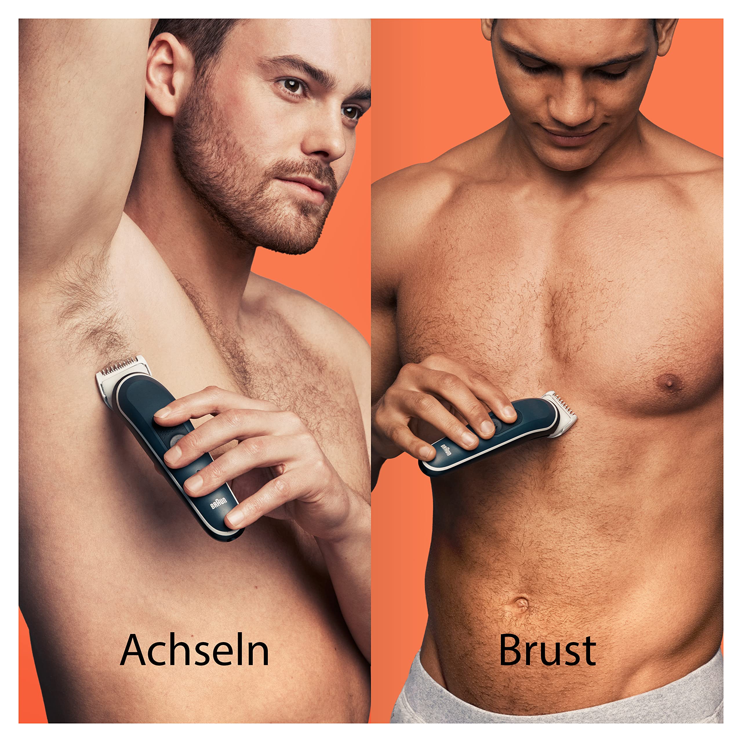 Bodygroomer Series 5, Elektrischer Körperrasierer Herren mit 3 Zubehörteile, BG5340, Grau